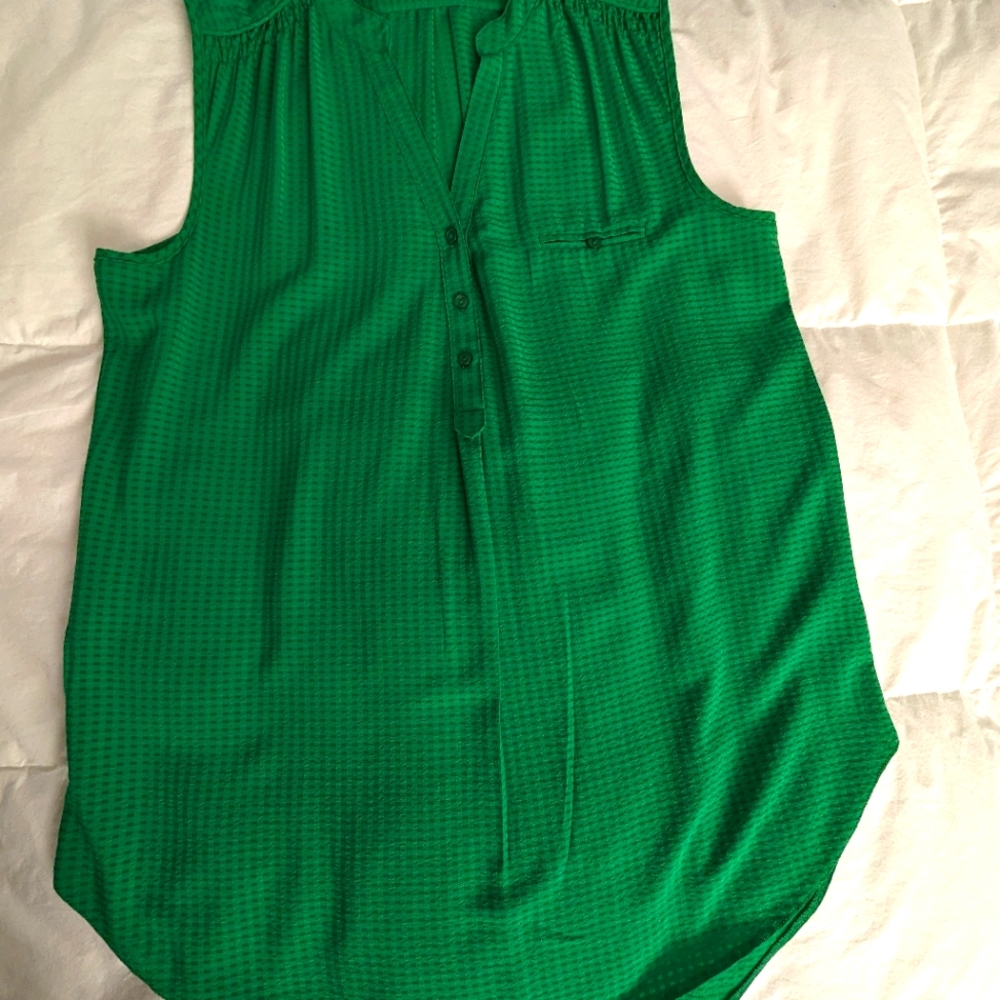 Brody Myles Sleeveless Blouse - Medium - Kelly Green
